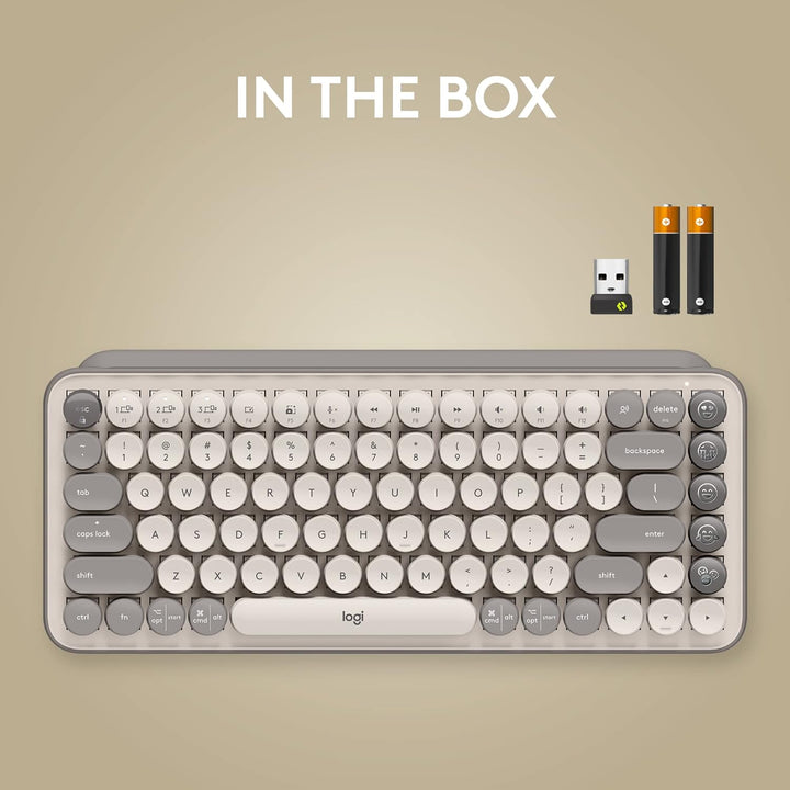Logitech POP Keys Teclado inalámbrico mecánico con teclas de emojis...