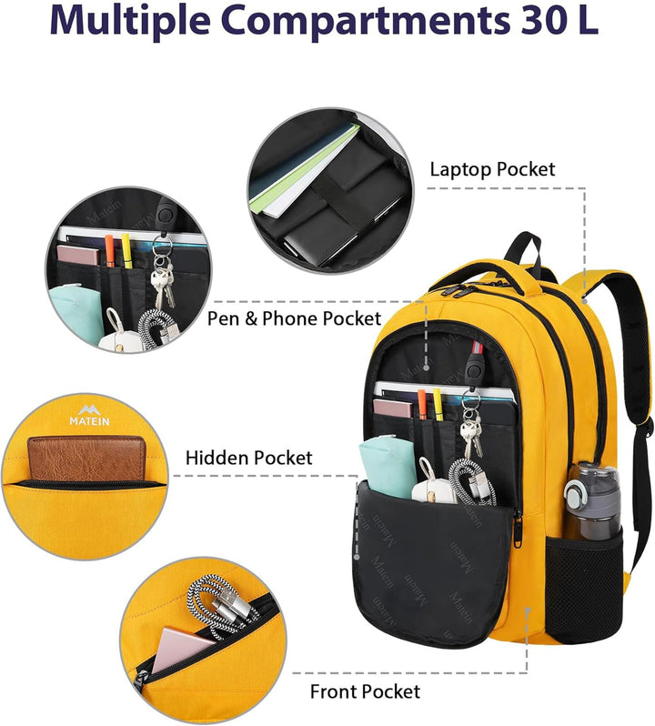 MATEIN - Morral de viaje grande, compatible con TSA, morral imperme...