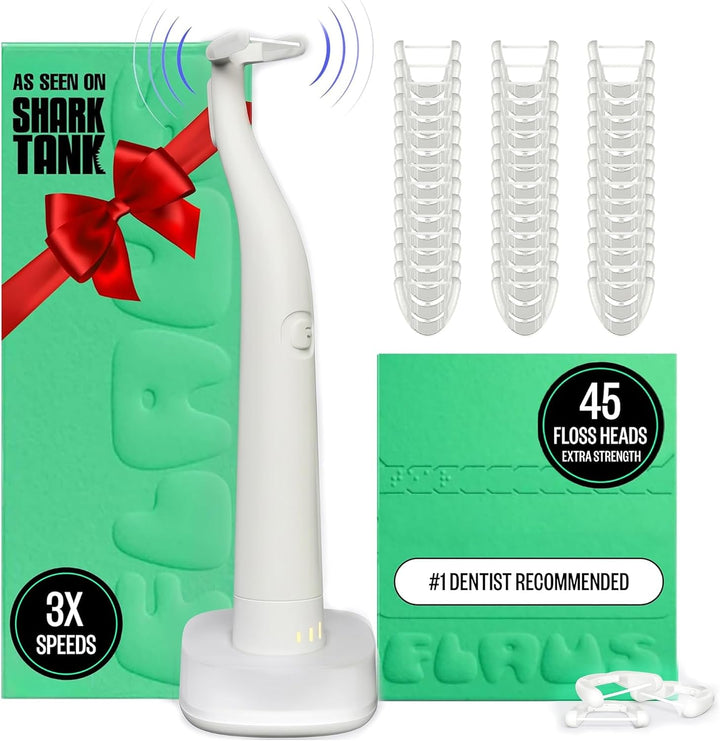 FLAUS Hilo dental eléctrico (tejido extra fuerte), Shark Tank + Opr...