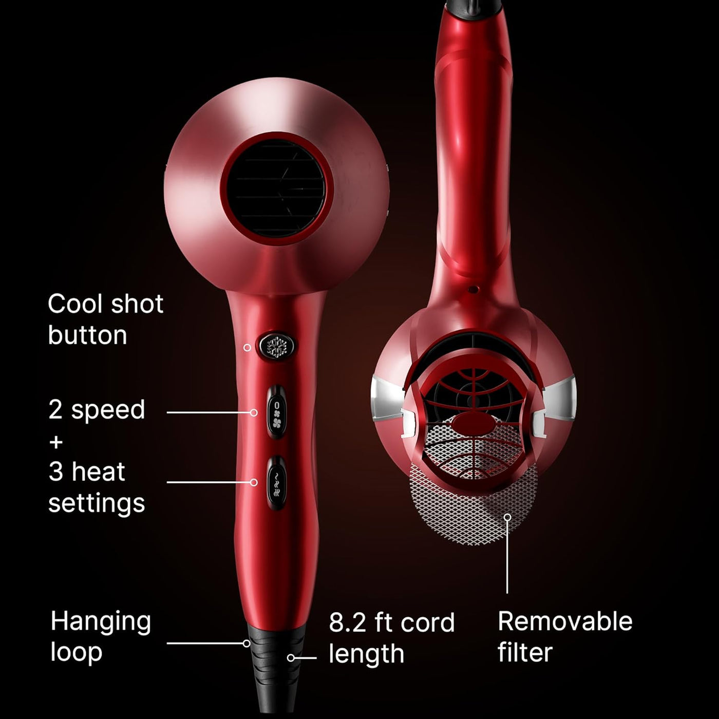 TREZORO Secador de pelo profesional para mujer \u2013 Secador de pe...