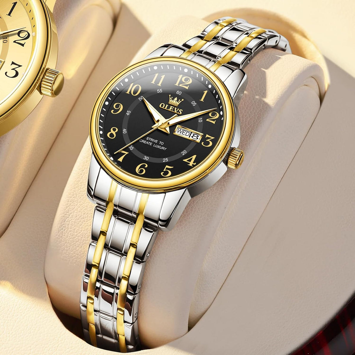 OLEVS Relojes para mujer Vestido 30M Banda larga impermeable para muñecas