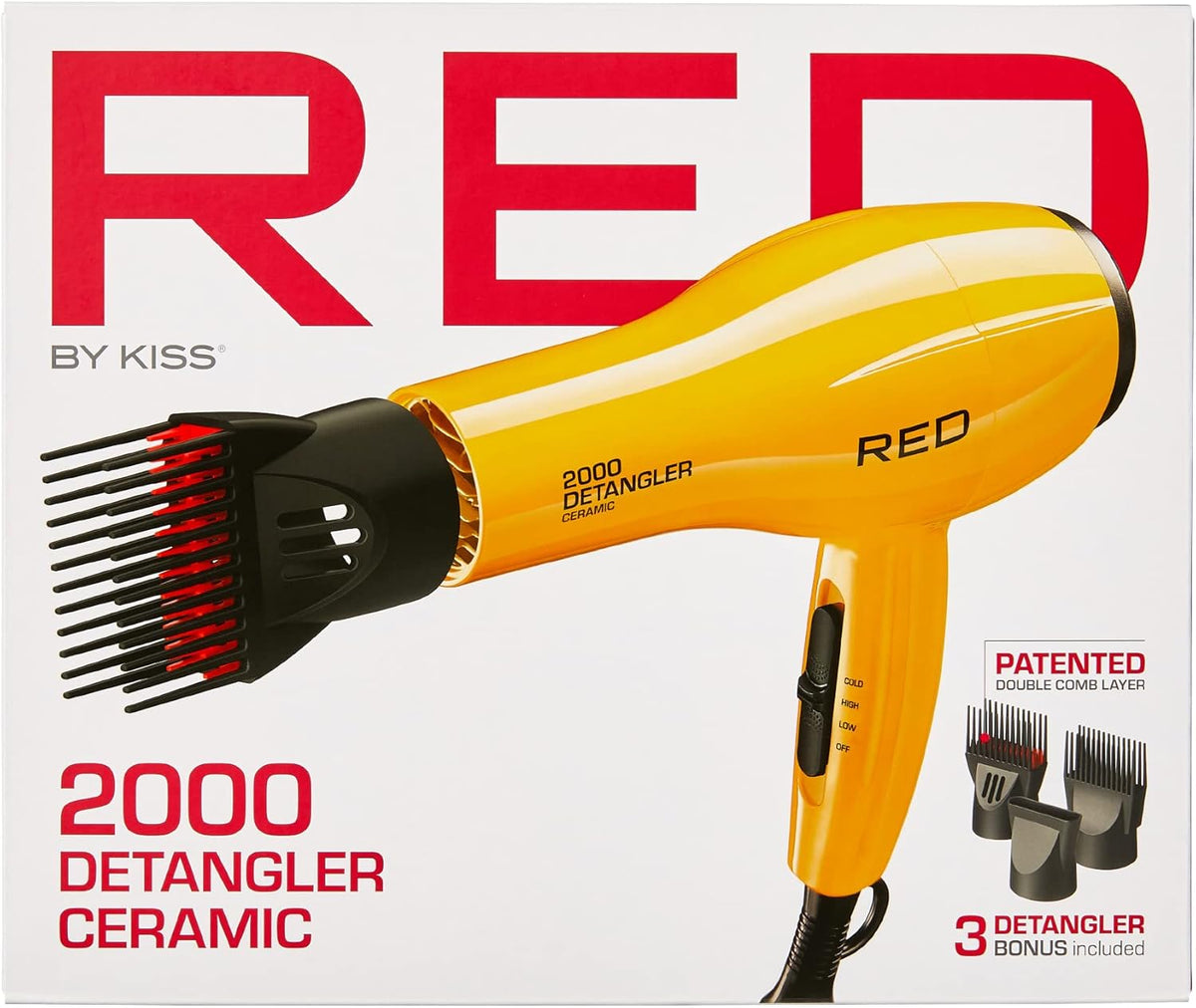 RED by KISS Secador de pelo cerámico 2000, secador de salón profesi...