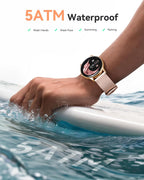 AGPTEK Reloj inteligente para mujer, reloj inteligente impermeable de 5 ATM