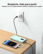 charmast Banco portátil 10000mAh del poder del cargador con el enchufe