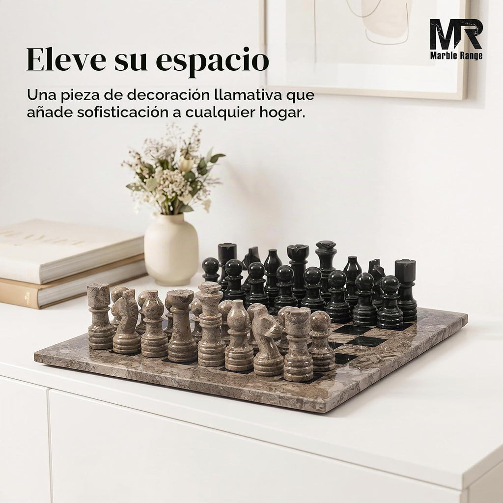Marble Range - Juego de ajedrez de mármol para adultos, juego de mesa
