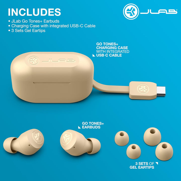 JLab Go Air Pop+ Tones Auriculares Verdaderamente Inalámbricos, Aur...
