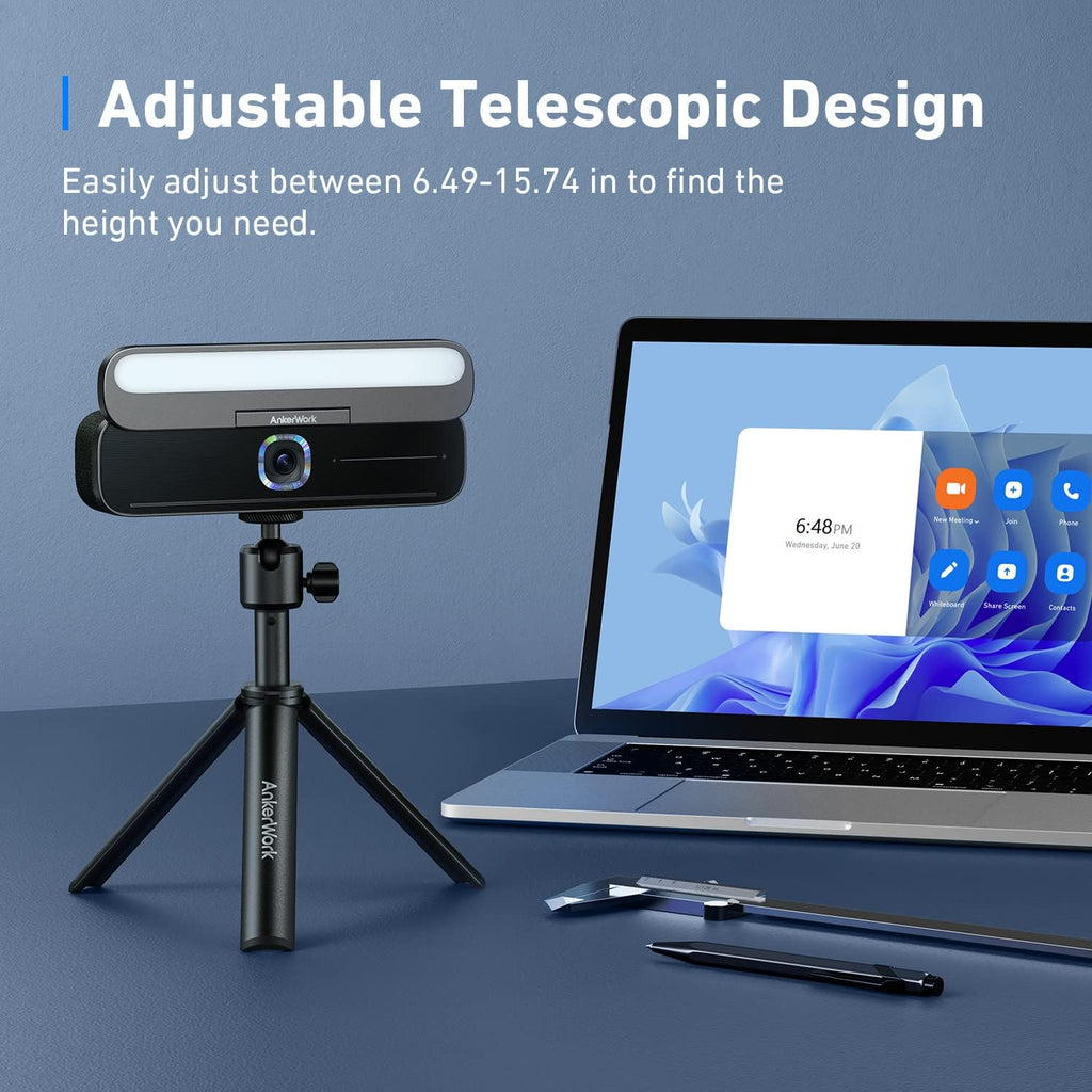 AnkerWork - Mini trípode de Anker, soporte para cámara web, pequeño trípode flexible