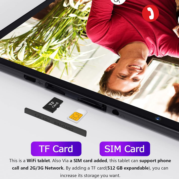 PRITOM Tableta de teléfono Android 13 de 10 pulgadas con ranura SIM...