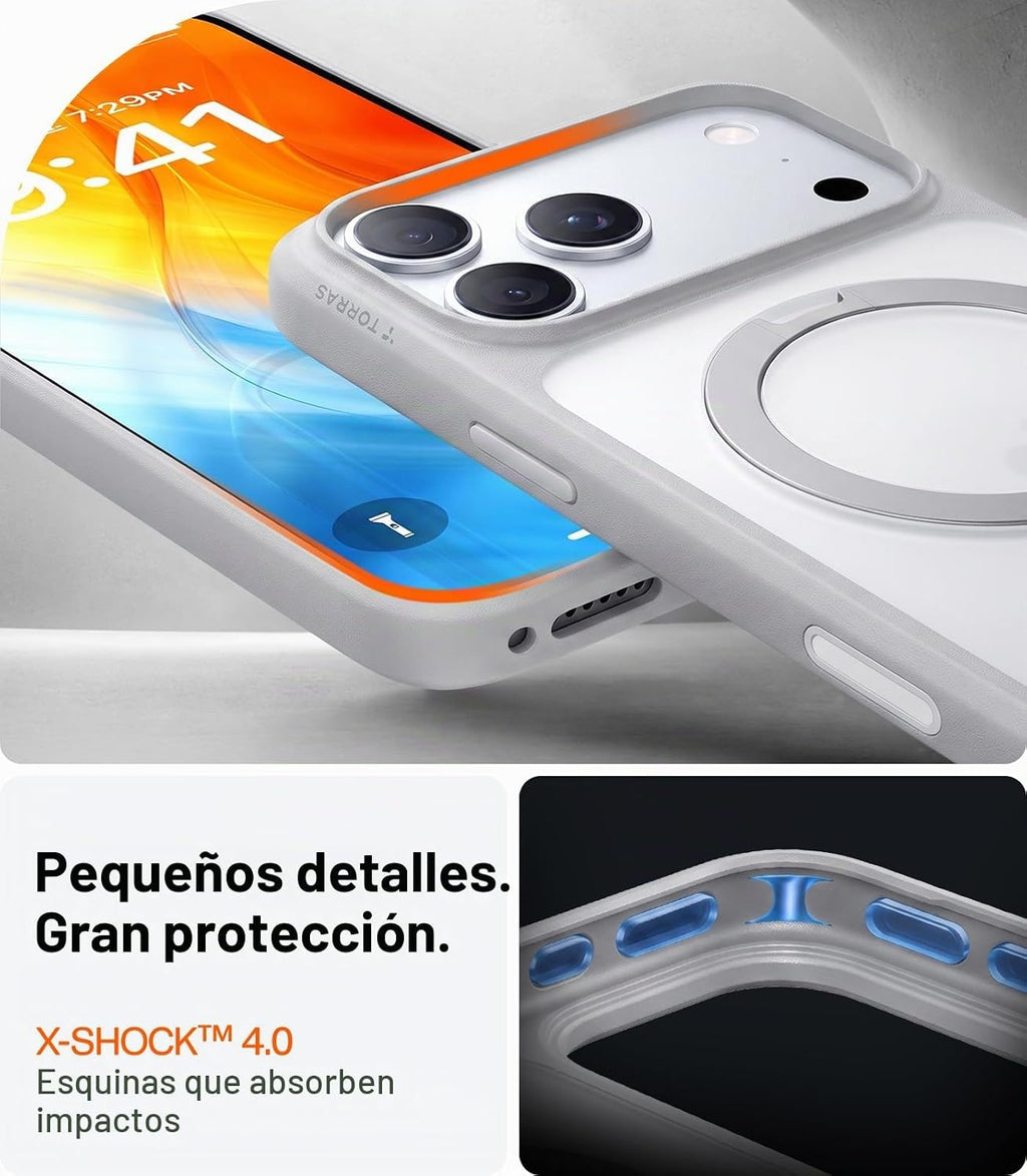 TORRAS Funda magnética para iPhone 18 Pro, protección militar 4X, color