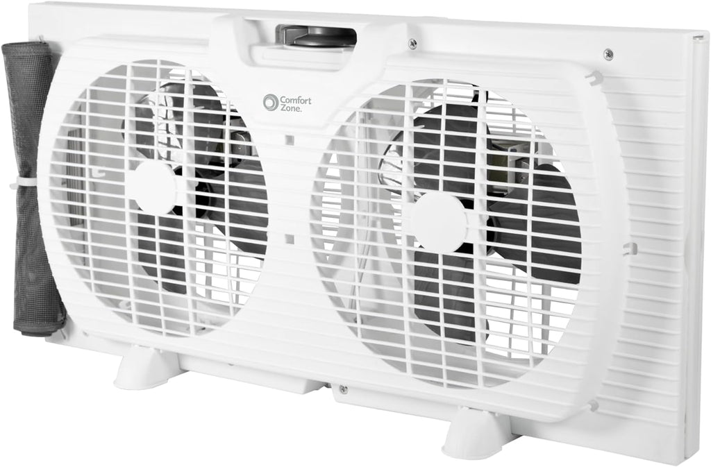 Comfort Zone - Ventilador reversible de ventana doble con 3 velocid...