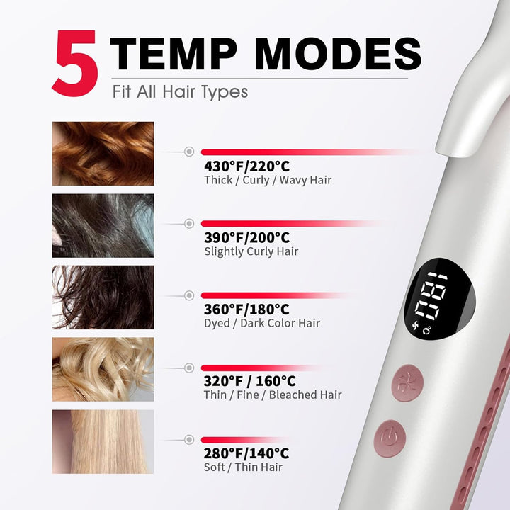 BLUSHMARKS Airflow - Plancha y rizadora de pelo 2 en 1, plancha pla...