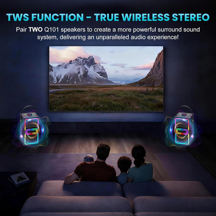 TAMPROAD Altavoz Bluetooth, altavoces inalámbricos de 120 W de pote...