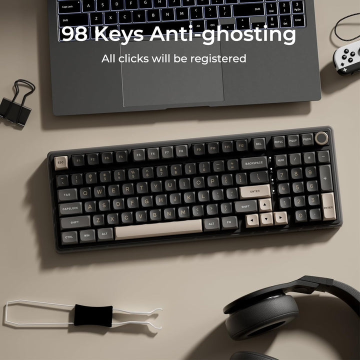RK ROYAL KLUDGE R98 Pro - Teclado mecánico con cable, 96% teclado c...
