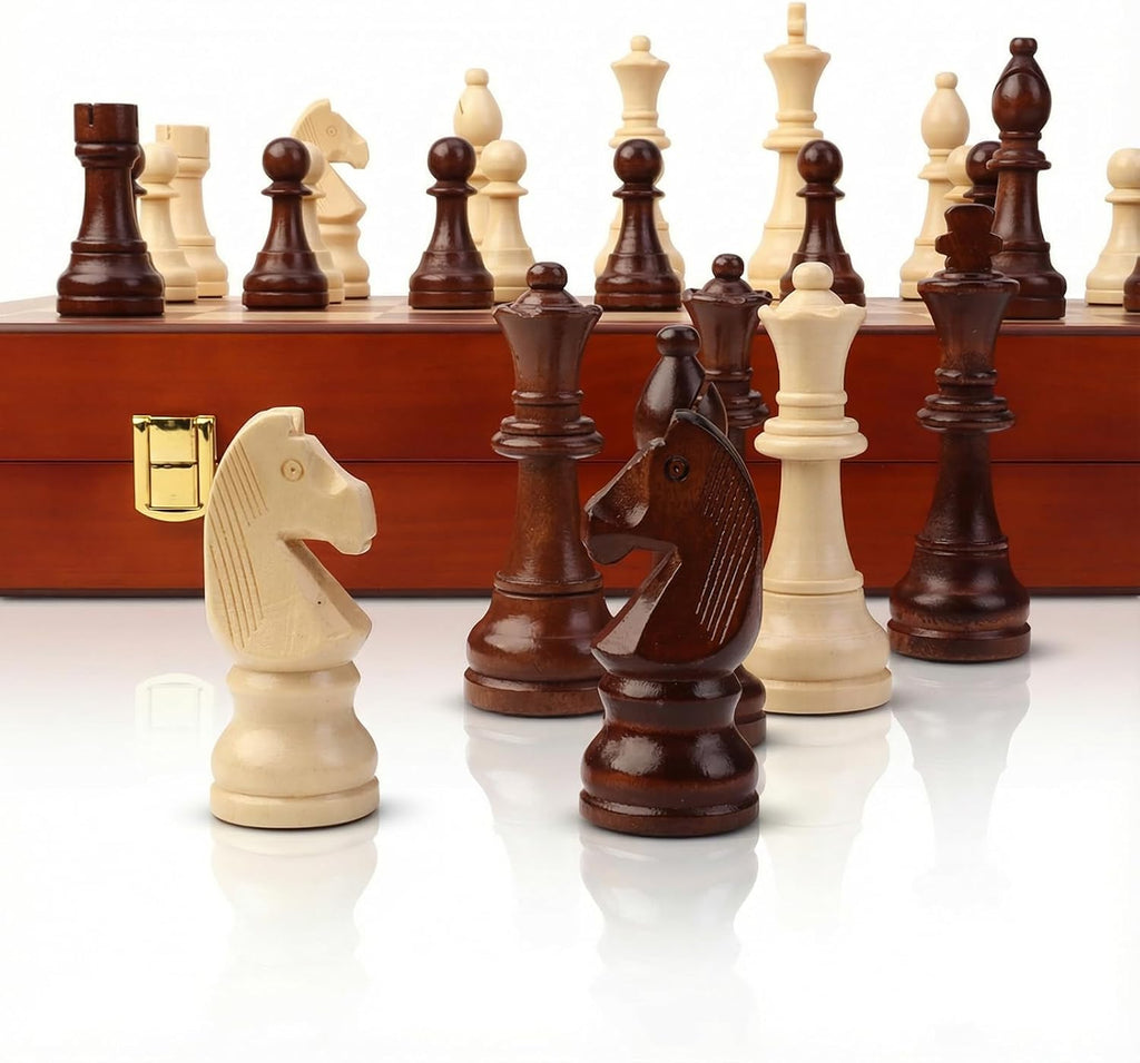 Juego de ajedrez de madera extra grande de 20" para adultos 4.5" King
