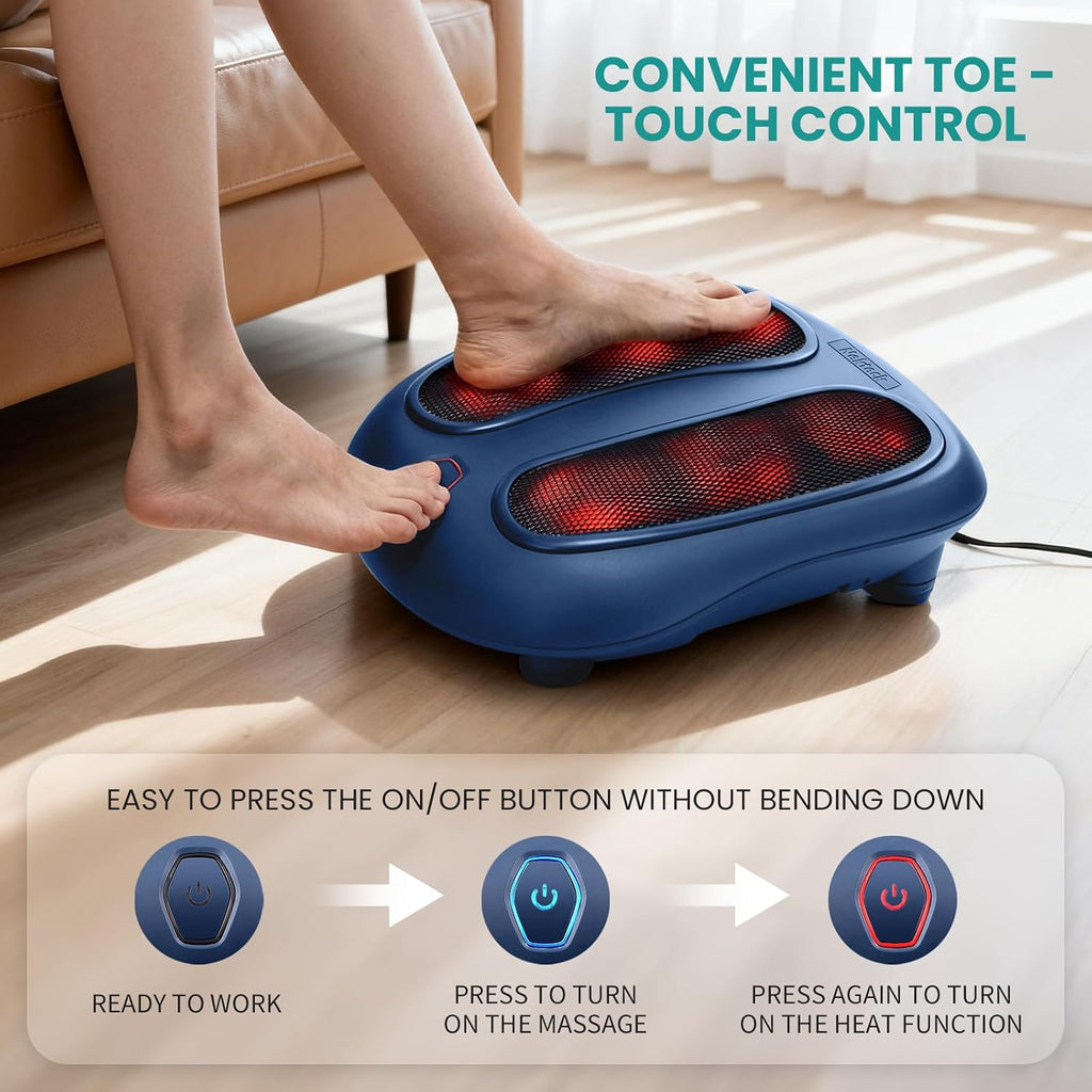 Nekteck Masajeador de pies Shiatsu con calor para neuropatía
