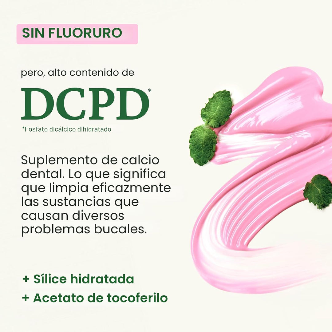 EUTHYMOL Pasta de dientes rosa original, sin flúor, 3.7 fl oz*5 (pa...