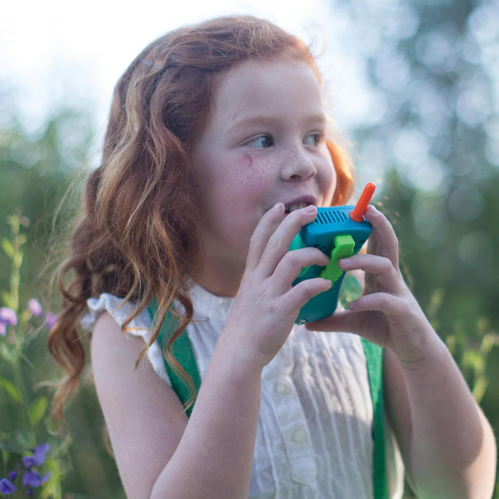 Educational Insights GeoSafari Jr. Walkie Talkies, fáciles de usar y duraderos para niños a partir de 4 años