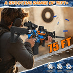 Pistola de juguete automática de espuma de francotirador con alcance, pistola de juguete eléctrica con 120 dardos para pistolas, IR, linterna, GDS, gafas, tecnología de bombas de aire, juego de