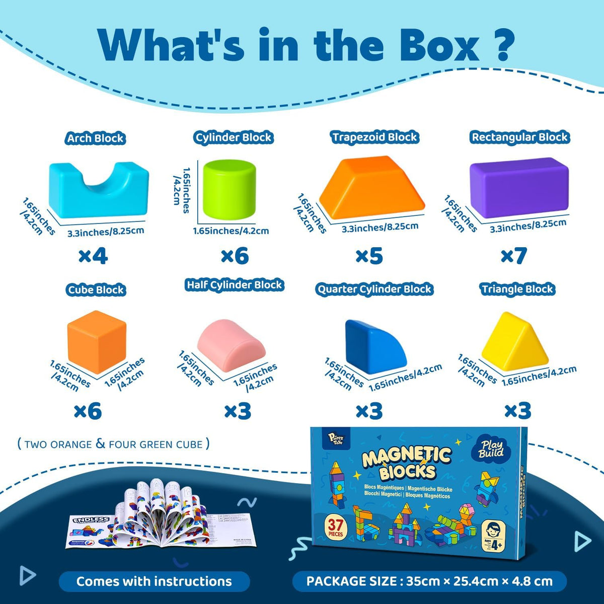 Magnetic Building Blocks, Magnetic Blocks para Kids Ages 4-8