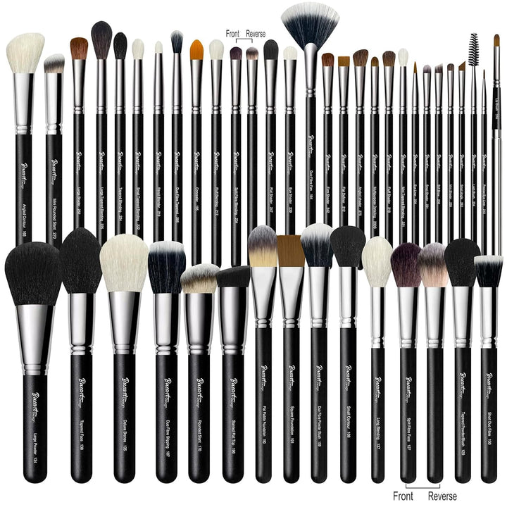 BUEART DESIGN - Juego de 42 brochas de maquillaje con pelo de cabra...