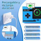Juego de mano para niños, 10 juegos clásicos retro precargados, pantalla IPS de 3.0 pulgadas, dispositivo de juego portátil, reproductor de videojuegos recargable, mini juguete electrónico de viaje de