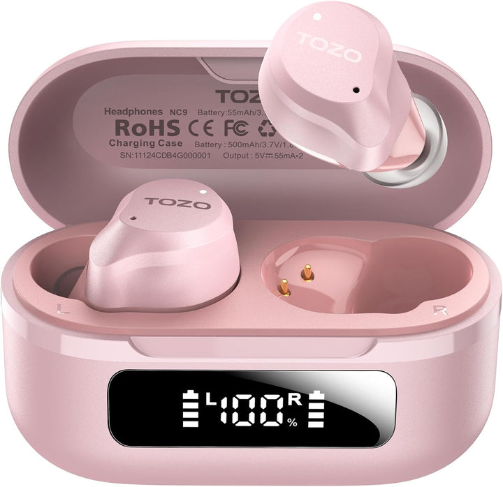 TOZO NC9 Auriculares inalámbricos híbridos con cancelación activa d...