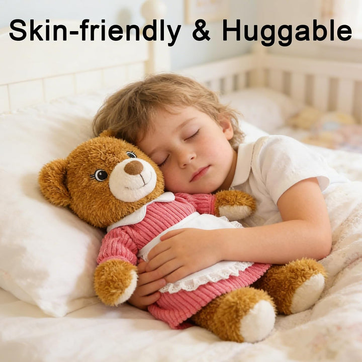 JUSTQUNSEEN Bonito oso de peluche de 14.5 pulgadas para mujeres con...