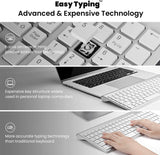 cimetech Combo de teclado y mouse inalámbricos - Blanco plateado |...
