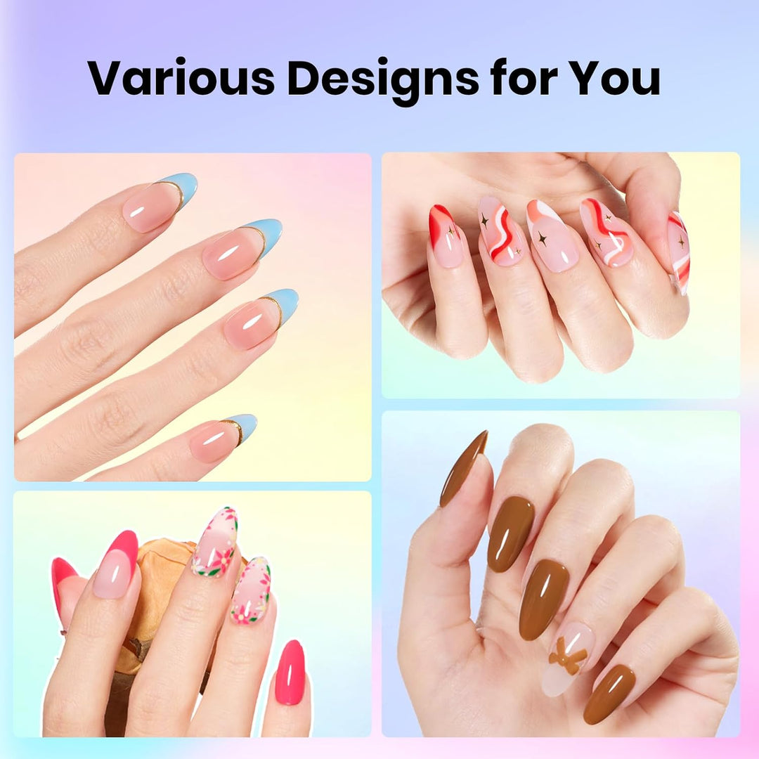 Beetles - Kit de esmalte de uñas de gel con luz UV, 54 piezas, 32 c...