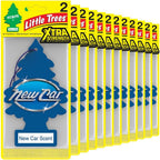 LITTLE TREES Ambientador de coche | Xtra Strength proporciona un aroma de larga duración para el automóvil o el hogar | Impulso extra de fragancia | Aroma de coche nuevo, 24 ambientadores