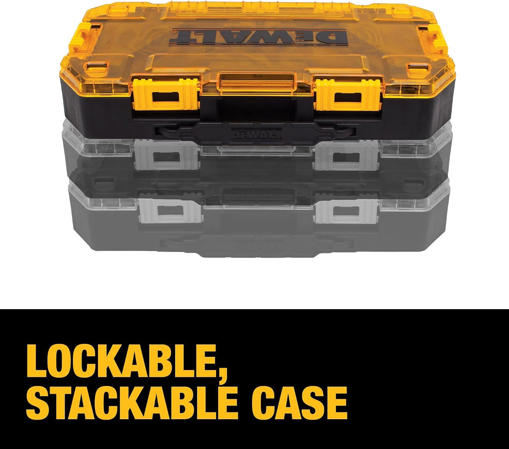 DEWALT Tough Box 8 PC SAE Juego de llaves combinadas de trinquete