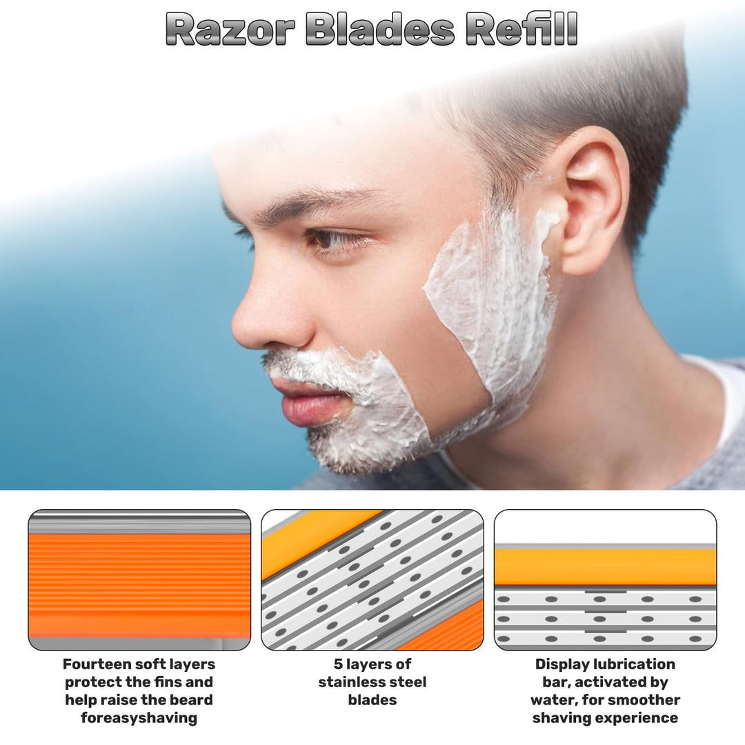 24 piezas de repuestos de cuchillas de afeitar para hombres, compat...