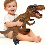Gzsbaby Juguetes de dinosaurios grandes para niños pequeños, figuras de dinosaurio de tiranosaurio Rex de 28 pulgadas, juguetes de dinosaurio realistas jumbo para niños y niñas, regalo para niños de 1, 2, 3, 4, 5, 6, 7, 8 años (marrón)
