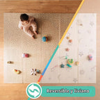 Nuby Alfombra de juego plegable reversible para bebé, 77 x 58 pulgadas, XXL