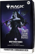 Magic: Gathering Foundations Commander Deck - Rangos miserables | Baraja de 100 cartas + accesorios