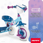 Huffy Triciciclo de Disney Frozen 2 para niñas, ideal para mayores de 3 años, Anna, Elsa y Olaf, contenedores de almacenamiento para aperitivos o juguetes, resistente y duradero, seguro para niños