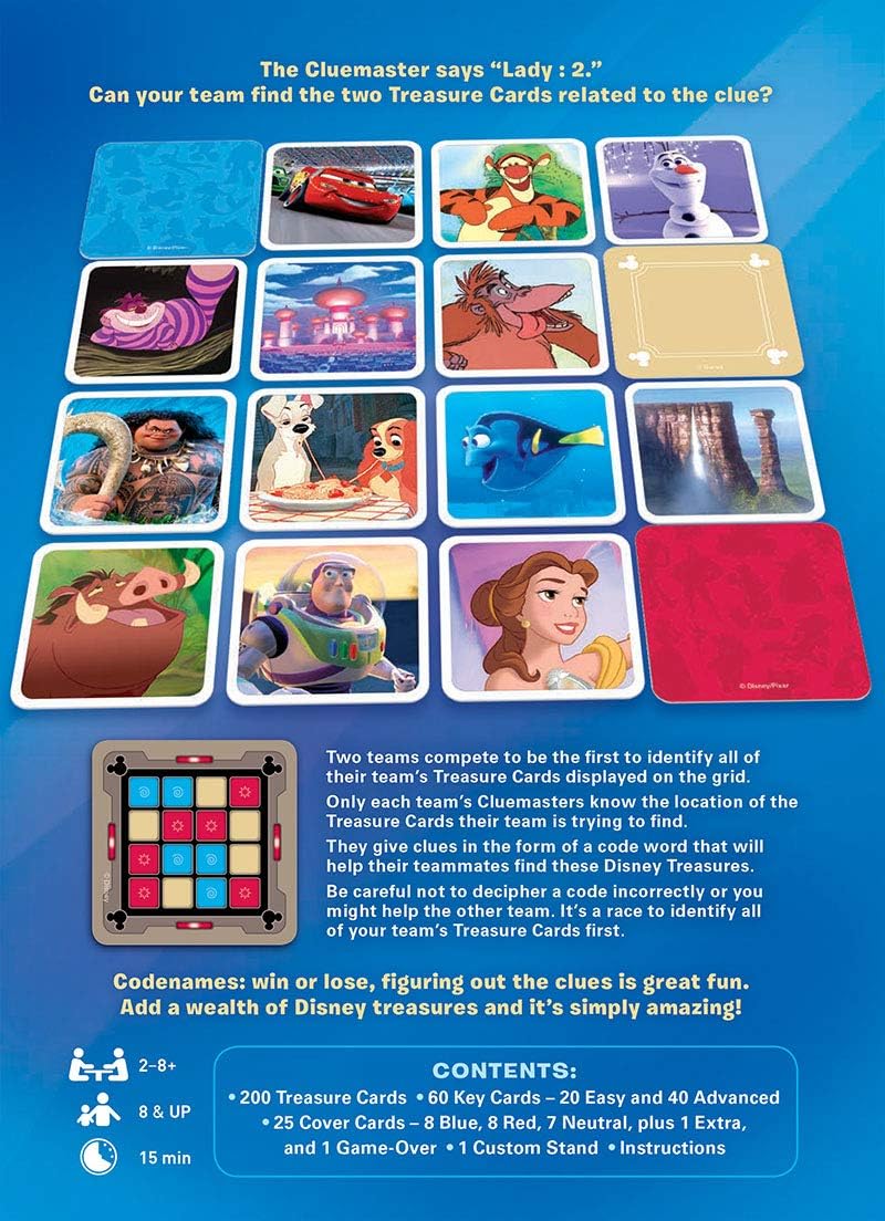 Codenames Family Edition | El mejor juego de mesa familiar para todas las edades | Con personajes de Disney y obras de arte | Juego de mesa para más de 2 jugadores | Perfecto para los fanáticos de Disney