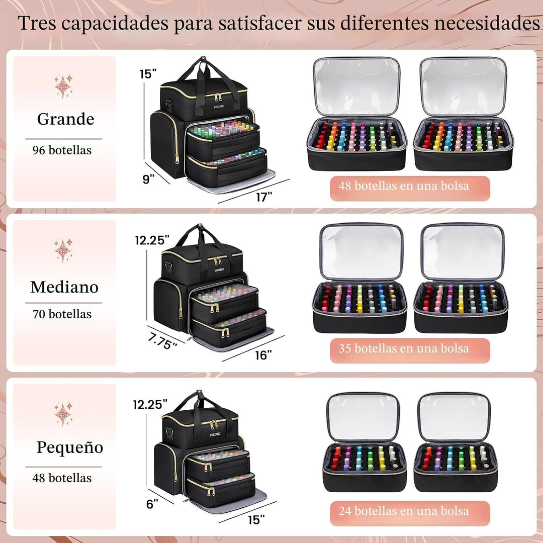 YOREPEK Estuche extra grande para esmalte de uñas, con capacidad pa...
