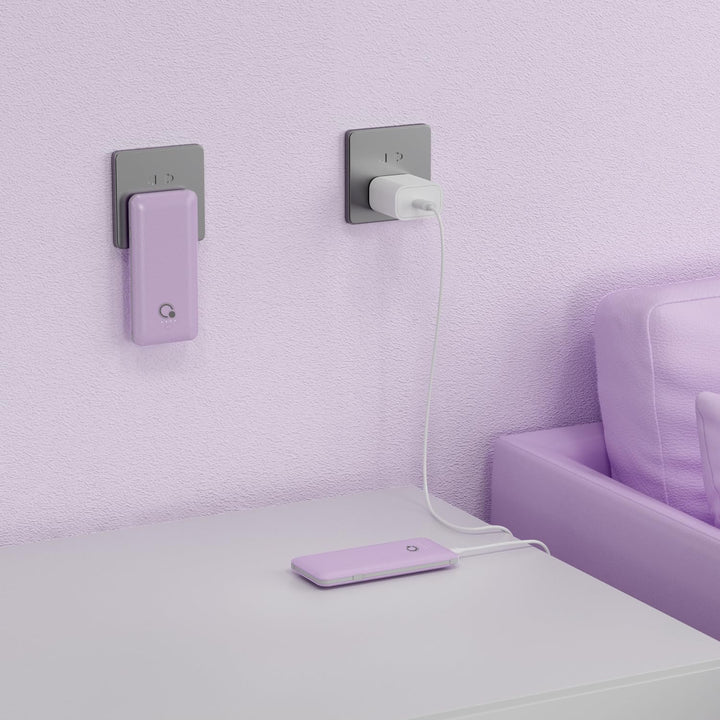 Q Banco de energía de 10000 mAh, cargador portátil delgado, batería...