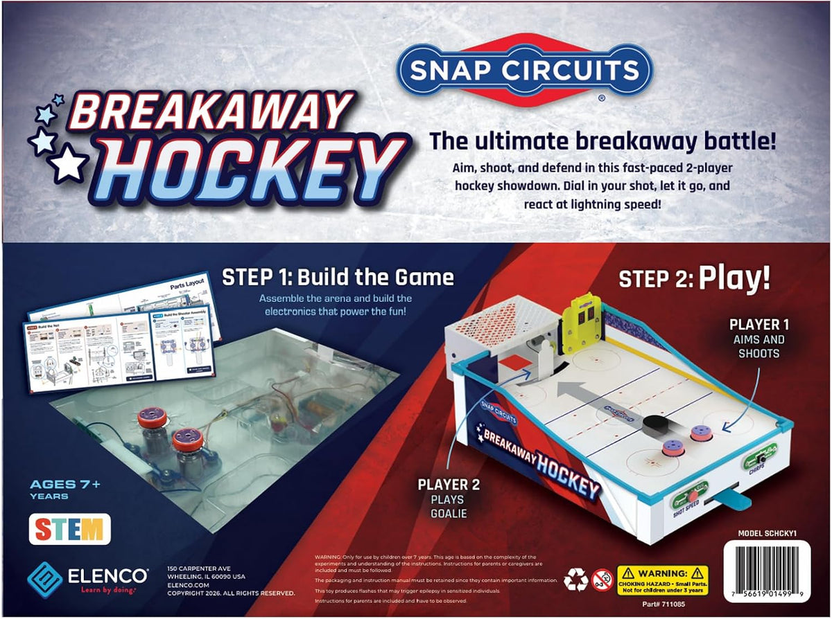 SNAP CIRCUITS Breakaway Hockey Juego de Mesa STEM, Edades 7+