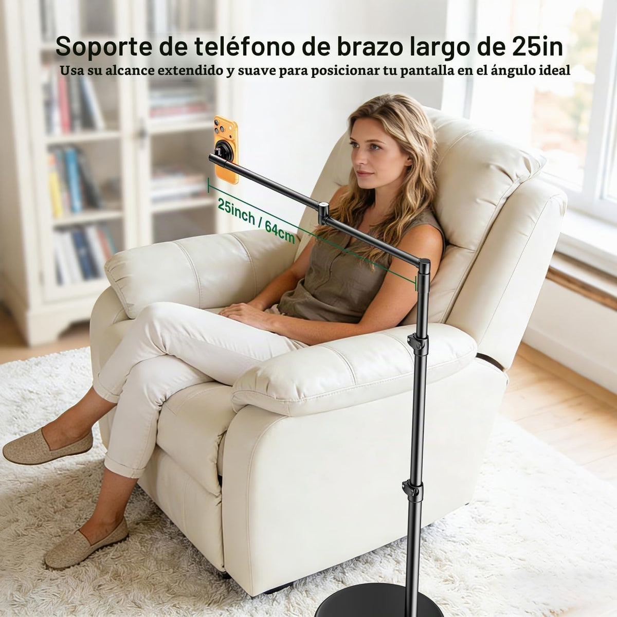 elitehood Soporte magnético para teléfono de piso para cama, soporte de