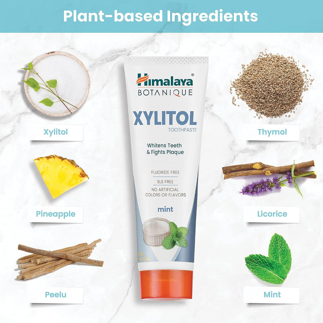 Himalaya Botanique Whitening Pasta dental antiplaca con xilitol, si...
