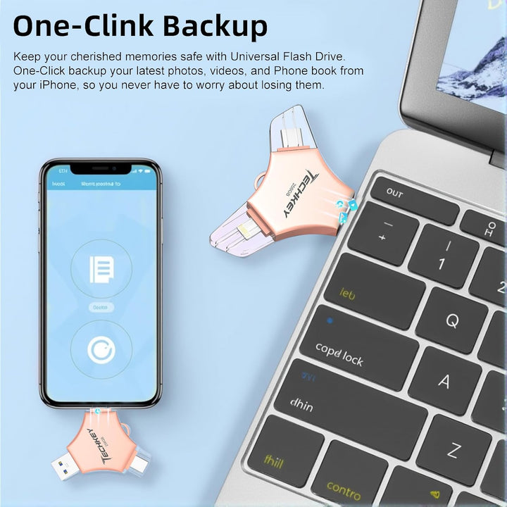 Unidad flash USB 3.0 para iPhone 256GB: Memoria externa certificada...