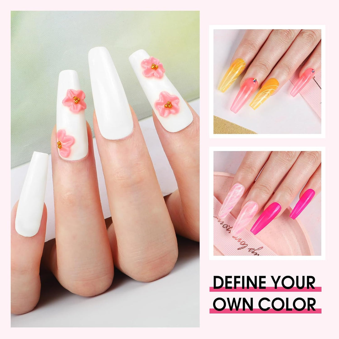 Kit de uñas acrílicas para principiantes con todo incluido, juego d...