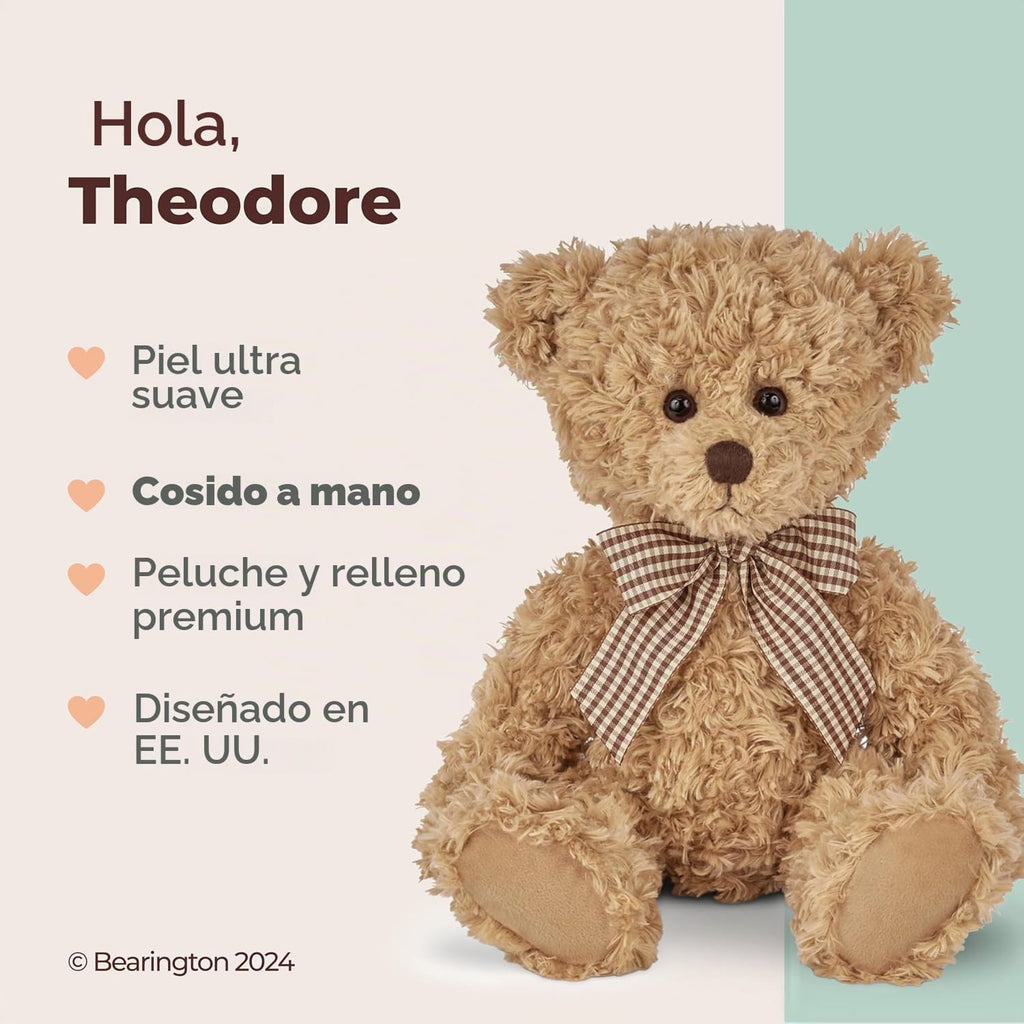 Bearington Theodore - Oso de peluche suave de 17 pulgadas con piel esponjosa y diseño abrazable, adorable regalo clásico para niños, niños pequeños y amantes de los animales