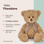 Bearington Theodore - Oso de peluche suave de 17 pulgadas con piel esponjosa y diseño abrazable, adorable regalo clásico para niños, niños pequeños y amantes de los animales