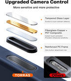 TORRAS Funda magnética más fuerte y a prueba de golpes para iPhone 17 Pro Max, apta para MagSafe, protección contra caídas de grado militar, control de cámara, botón de bricolaje, delgada para iPhone