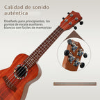 Ukelele de 21 pulgadas para niños y niñas de 3, 4, 5, 6, 7 años