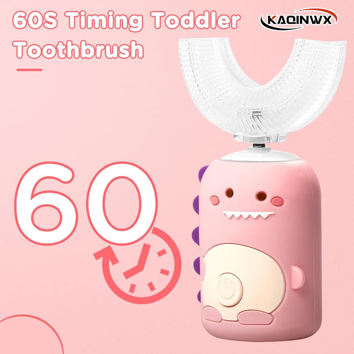 KAQINWX Cepillo de dientes eléctrico en forma de U para niños de 2...