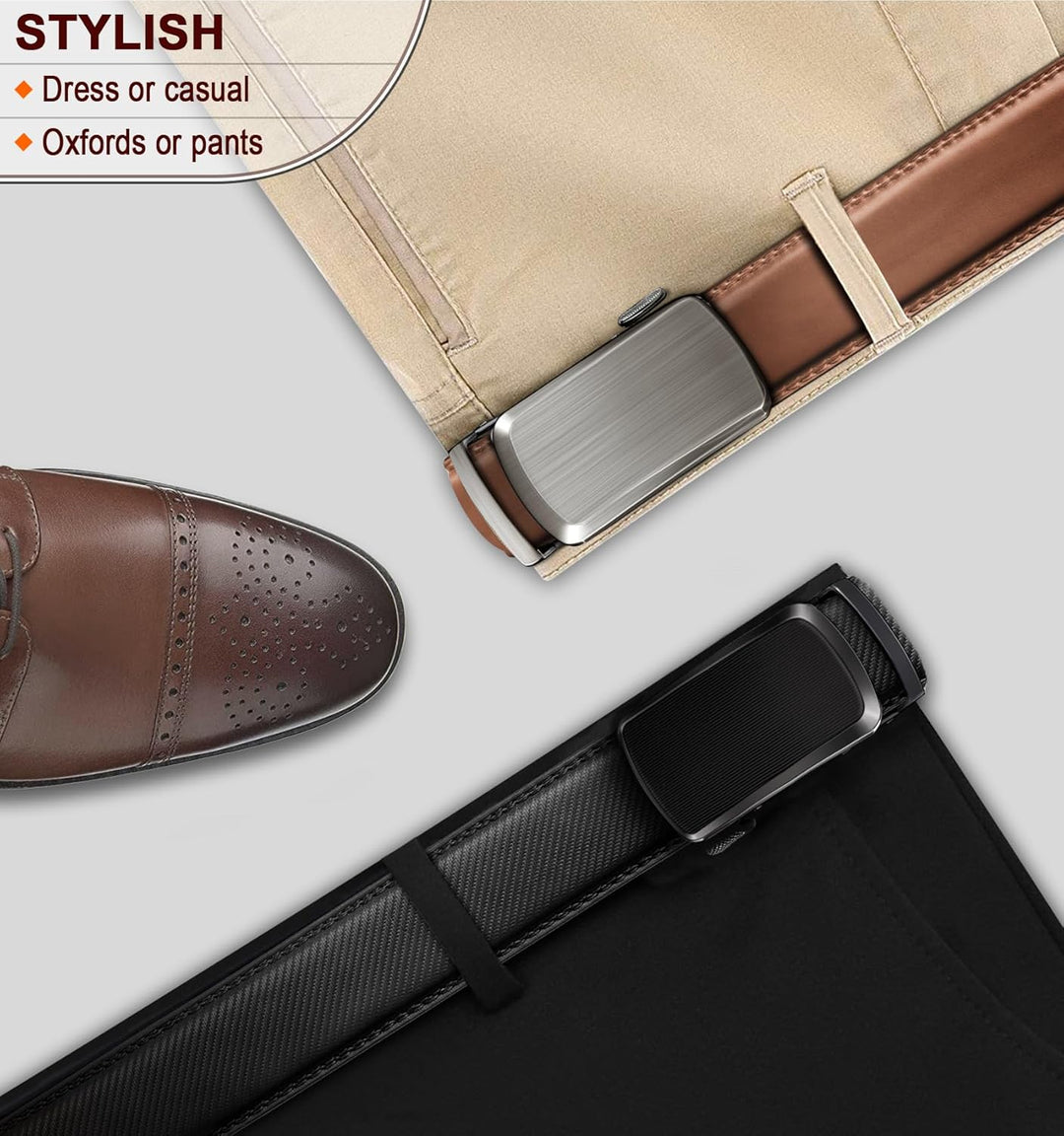 BULLIANT Cinturones para Hombre Paquete de 2, Cinturón Deslizante d...